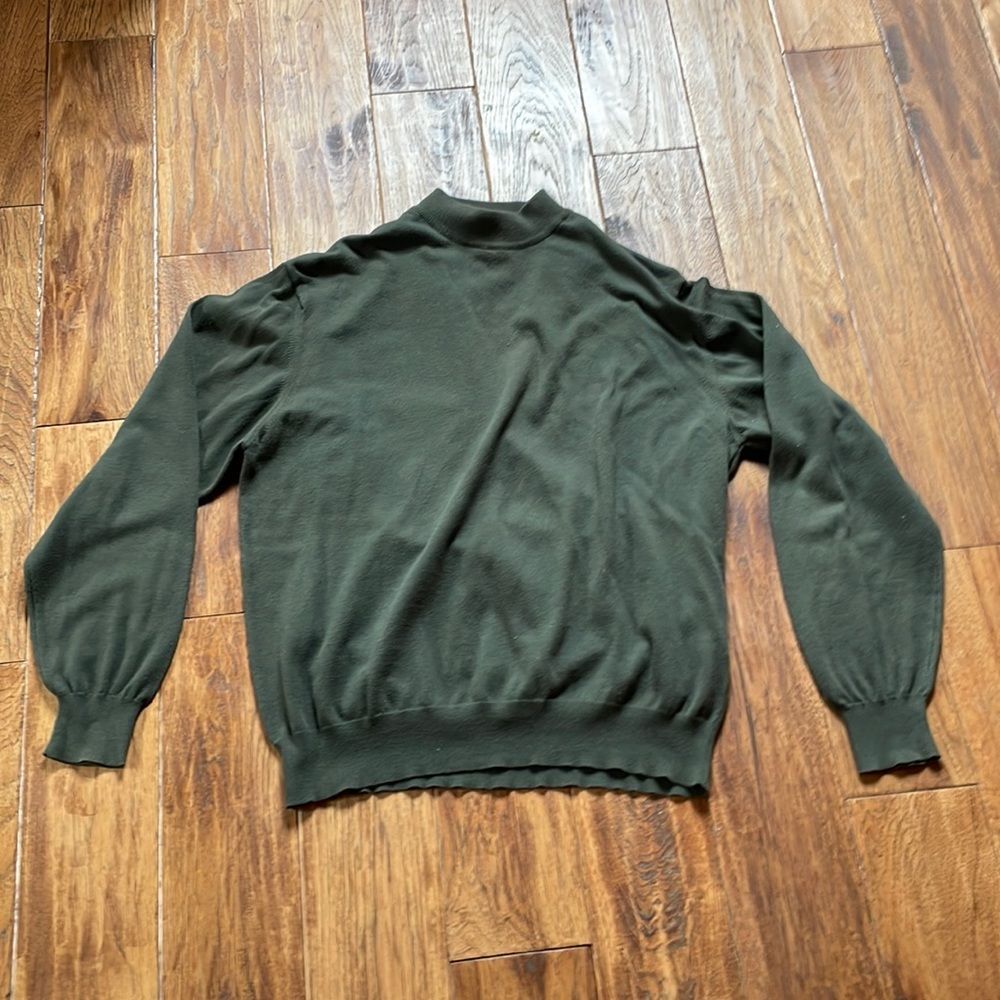 Neiman Marcus mock neck cotton sweater